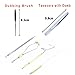Bolsek Fly Tying Tools 6PCS Combo Fly Tying Kit Bobbin Holder Threader Whip Finisher Dubbing Brush Fly Tying Set Fly Tying Materials