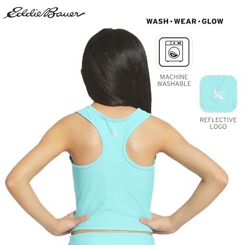Image of Eddie Bauer Girls' UPF 50+ Swim Bikini Bottom and Racerback Tankini Set