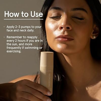 Barefaced Tinted Protection SPF 50+ Broad-Spectrum Sunscreen with Zinc Oxide, Niacinamide & Hyaluronic Acid Oil-Free UV Protection, Hydration & Anti-Aging with Universal Tint (60ml)