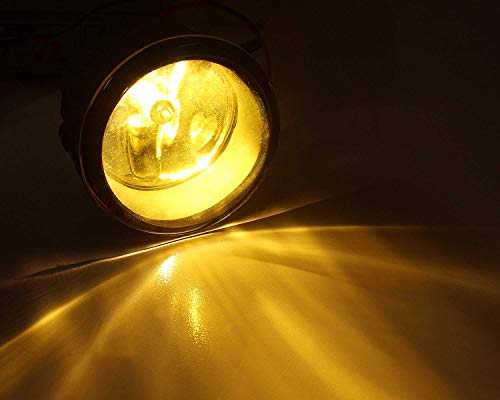 image for iJDMTOY One Pair (LH and RH) Selective Yellow Lens Halogen Fog Light A