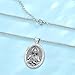 LOOVE St Jude Necklace for Men Sterling Silver Patron Saint of Lost Causes Necklace Saint Jude Necklace for Women Religious Protection Medals St Jude Thaddeus Necklace Patron Saint Jewelry