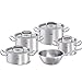 Produktbild Fissler Original-Profi Collection / Edelstahl-Topfset, 5-teilig, Kochtopf-Set, Töpfe mit Deckel, Induktion, alle Herdarten (3 Kochtöpfe, 1 Bratentopf, 1 Sauteuse-deckellos)