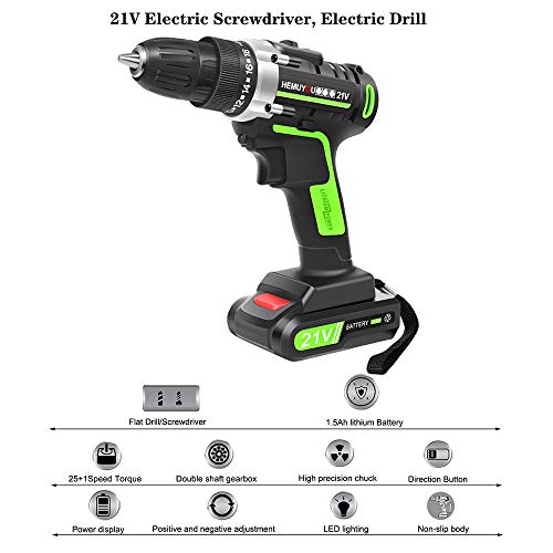 Akkuschrauber Bohrmaschine Mini Wireless Power Drill 2 x Lithium-Ionen Akku Schraubendreher Elektrowerkzeuge – Bild 3
