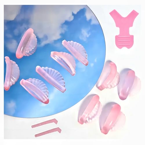 Korean Lash lift Pads Shields 2026 New No glue Eyelash Lifting Shield Self Sticky Lash Perm Rods Lami Lamination Roller U Curler Pad Soft 5 Size Air Bubble Silicone-Light Weight Guard