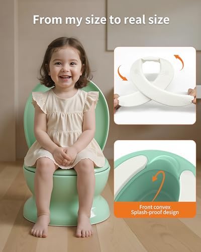 PipNest Toddler Potty Training Toilet, Flush Sound, Liners, Removable Seat - 5
