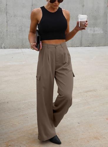 Dokotoo Pants Women Wide Leg Cargo High Waisted 2024 Trousers Work Trendy2
