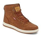 Levi's Mens Stanton Waxed UL NB Fashion Hightop Sneaker Shoe, Tan/Brown, 13 M
