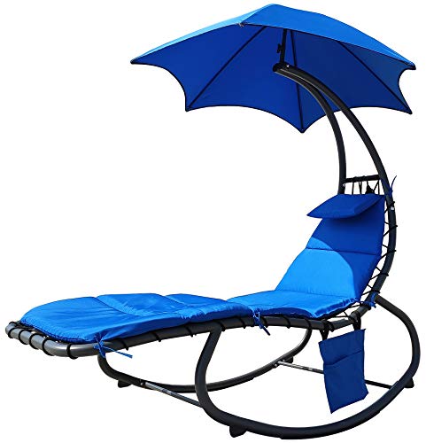BalanceFrom Hanging Rocking Curved Chaise Lounge Chair Swing...