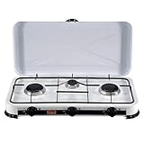  VINCO Fornello A Gas Gpl 3 Fuochi Bruciatore 1.4 Kw 76003 Campeggio Camper
