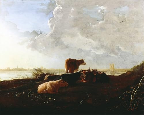 Tableau sur Toile Animal d'Aelbert Cuyp SERENDIPITP Décoration Chambre 60x90cm