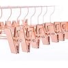 Amber Home 30 cm Glanzende Koperen Metalen Broekhangers 20 stuks, Modieuze Rose Gouden Metalen Rokhanger voor Losse Broeken, Jeans en Onderbroeken met Verstelbare Antislip Clips