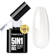 TOMICCA 5 in 1 Aufbaugel für Gelnägel 15ml Builder Nail Gel, UV/LED Gel Nägel Gummy Base,Nagelgel...