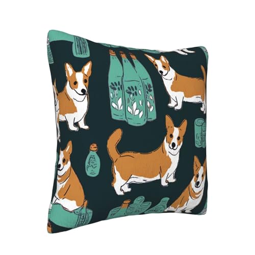 Housse de coussin velours côtelé chiens idéal pour décorer le canapé - 3