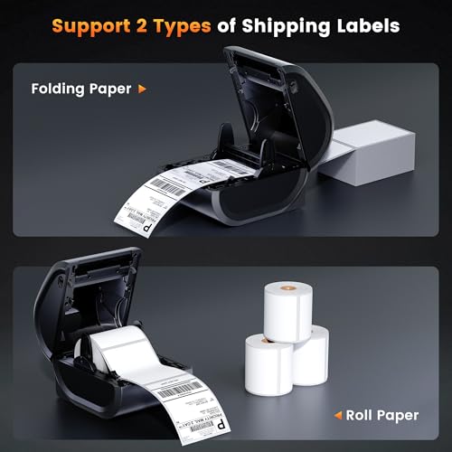 Phomemo D520BT Thermal Shipping Label Printer for Small Business, 4x6 Thermal Label Printers for Shipping Packages, Compatible with Phone & PC, Widely Use in Canada Post, Shopify, USP, DHL, Grey by Phomemo - Image 5
