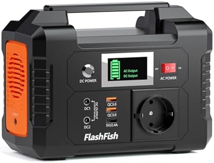 FlashFish estacion de energia portatil 200W, 151Wh Generador Sola...