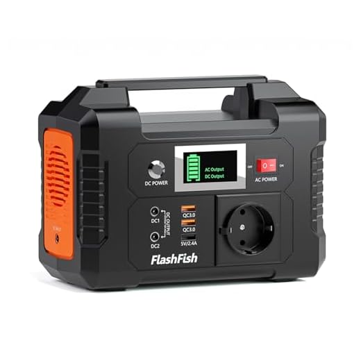 Tragbares 200W-Kraftwerk, FlashFish 40800mAh Solargenerator mit 220V AC-Steckdose/2 DC-Anschlüssen/3 USB-Anschlüssen, Backup-Akkupack-Netzteil für CPAP Outdoor-Advanture Load Trip Camping Notfall