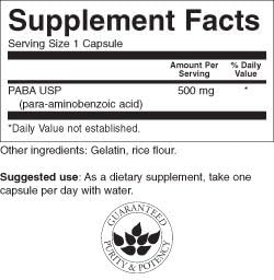Paba 500 mg 250 Caps