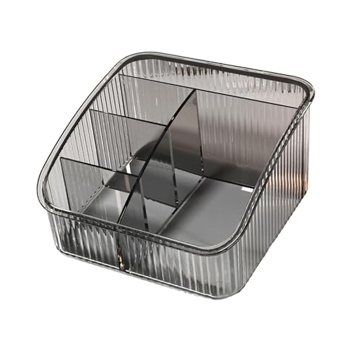 Organizzatore per trucco Portaoggetti per Scatola per prodotti per la cura della Vetrina per cosmetici e contenitore per grigio pelle