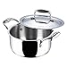 Vinod Platinum Triply - Casseruola in acciaio INOX con coperchio a induzione | Dimensioni: 22 cm - 4 l