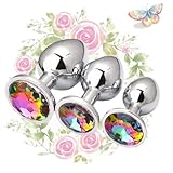 Stainless Steel Training Sets 3pcs Portable Butt Sets Plug Expanding Toy Anales Adult Toys Plug Relaxing for Women Anales Tool for Women Men Sunglasses Color Q14