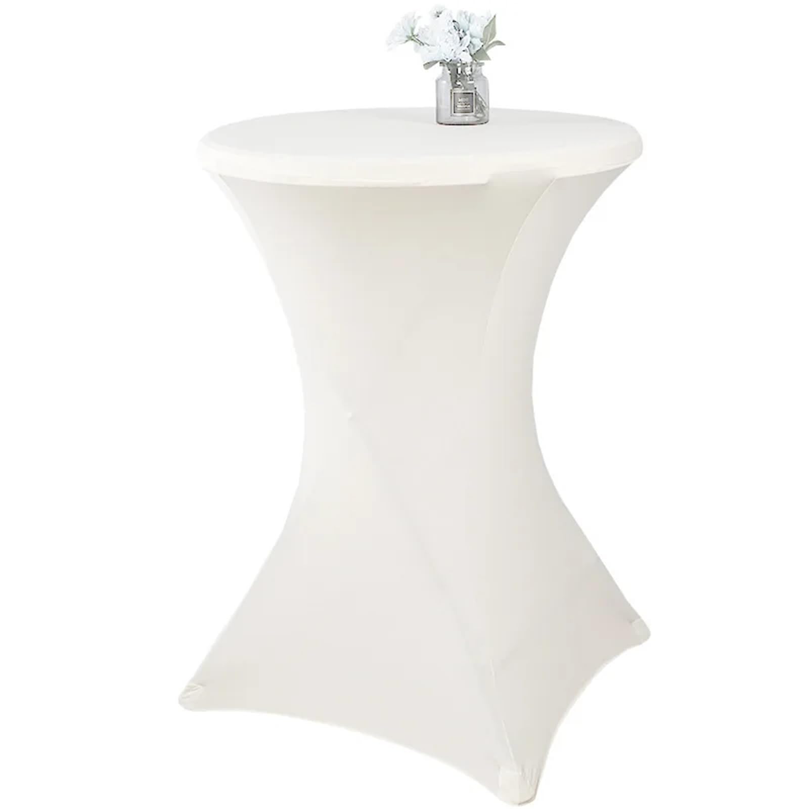 Nappe table extensible spandex ronde 70x110cm housse mange-debout réception