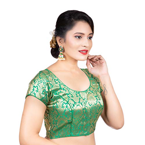 Image of Biyu Being With You Women's Synthetic Saree Blouse
