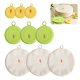 XRVRILE 9 Piezas Tapas De Silicona Alimentaria, Tapas De Silicona Extensibles...