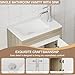 wonline 16” Small Bathroom Vanity Sink Combo for Small Space Wall Mounted Cabinet Set White Resin Basin Sink Top Chrome Faucet