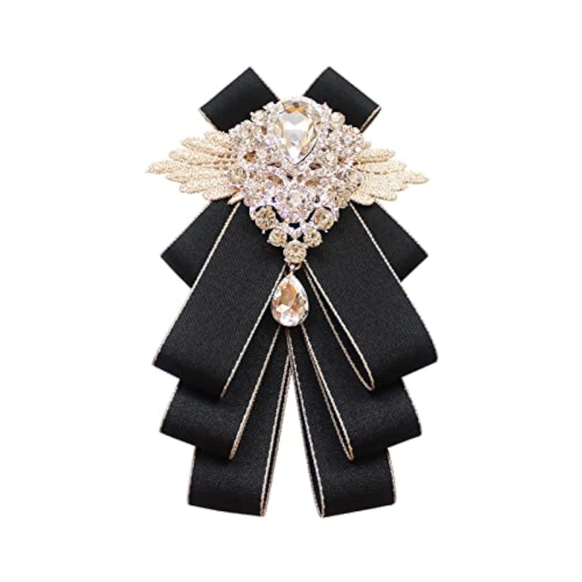 Men's Christmas Bow Tie with Rhinestones, Fashion Brooch