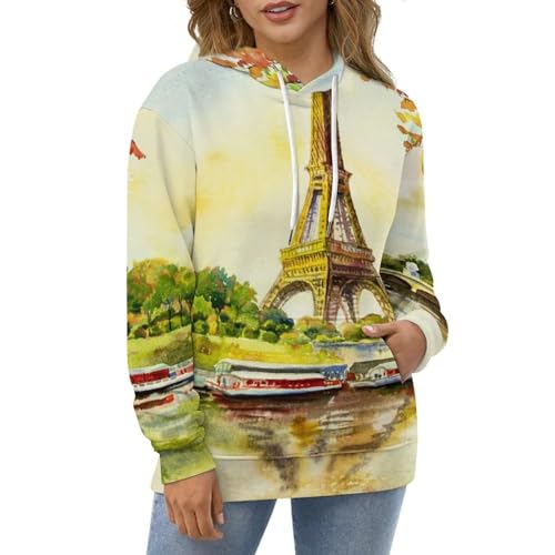 Sweat à capuche unisexe noir en taille S pull confortable à manches longues - 5