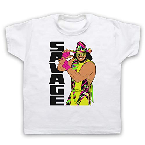 T-Shirt Macho Man Savage Enfant en Coton Doux Anti-Irritation