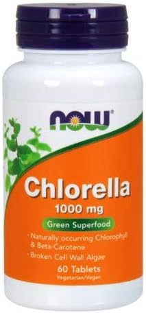 CHLORELLA, 1000 mg, 60 Tabs by Now Foods (Pack of 8)