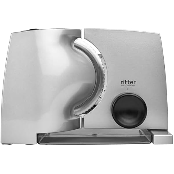 ritter compact 1 elektryczna krajalnica do chleba, wędlin i warzyw, wykonana z metalu, Made in Germany