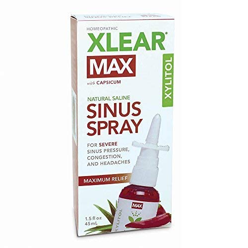 Xlear MAX Saline Nasal Spray, Natural Formula with Xylitol, Capsicum