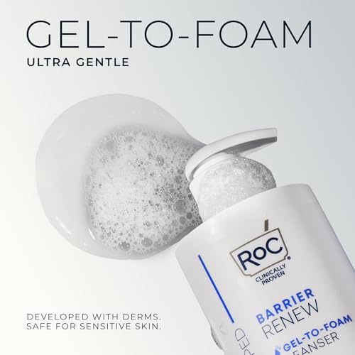 RoC Barrier Renew Gel to Foam Facial Cleanser, Sensitive Skin, non-drying - image 3