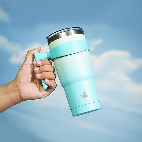 Image of Konokyo 20 oz Tumbler with Handle and Straw, Insulated Travel Mug