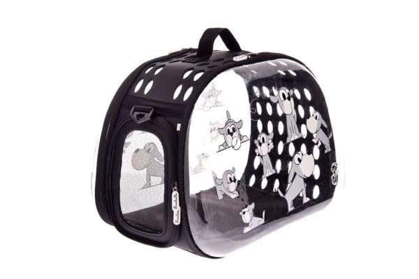 Trasportino riepiegabile e trasparente modello Hard Case con fantasia gatti