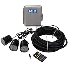 Kasco 3/4HP J Series Decorative RGB Fountain - 120V with 50 Ft Electric Power Cord | RGB LED Lighting | Efficient Pond Aerator Outdoor Fountain