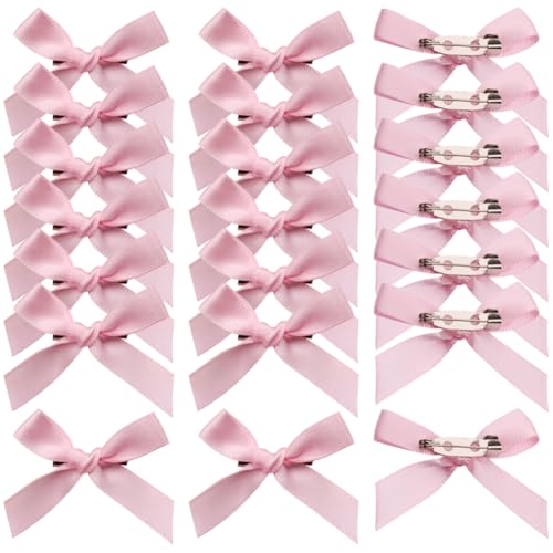 30 spille da balia con fiocco a nastro, mini fiocchi di nastro, graziose spille decorative per abbigliamento, eleganti spille per cappelli, calzini, gonne, per donne, rosa