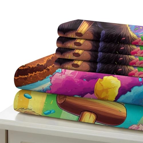 Housse de couette gorille 3D drap de couette microfbre de lit double avec 2 taies d'oreiller - 7