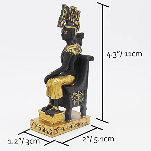 Image of Cleopatra Ancient Egypt Aquarium Fish Tank Decorations Reptile Turtle Lizard Spider Tanks Terrarium Egyptian Sculpture Figurine Statue Decor Ornament Pet