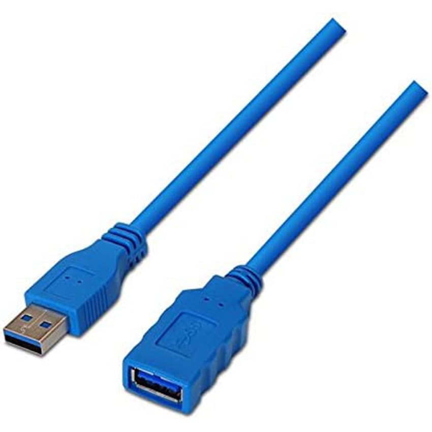 cablecc Cavo di prolunga USB 3.0 Tipo A maschio a USB 3.0 Tipo A femmina ultra piatto e sottile da 5 Gbps, blu, per dati di dischi SSD, fotocamere, 30