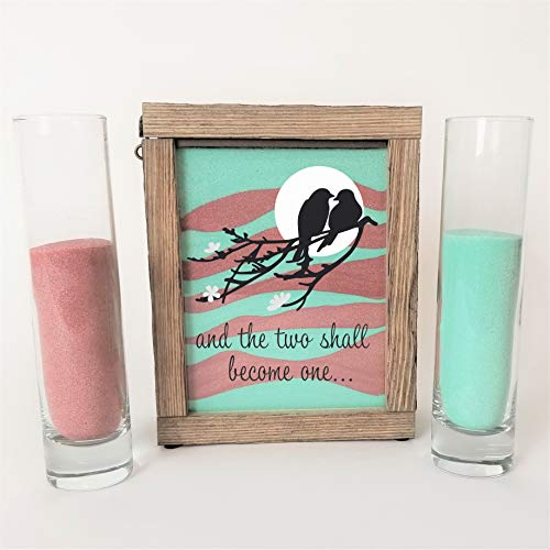 Streamside Shoppe Rustic Unity Sand Ceremony Set and Two Shall Become one Rustic