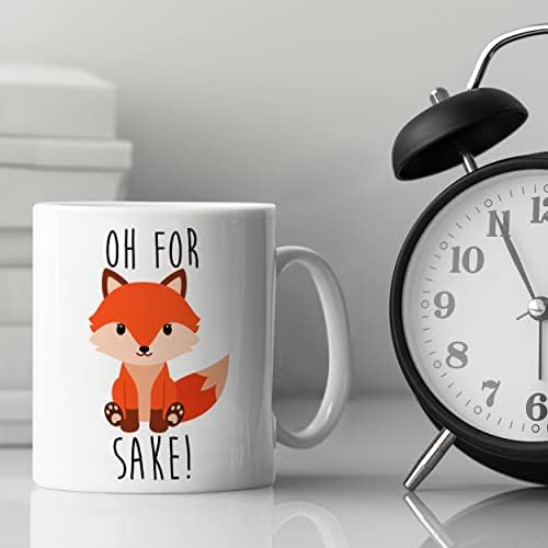 Oh for Fox Sake | Funny Coffee Cup | Novelty Tea Mug Gift | White, Present, Quality Printed | DigiPrint Graphics (MUG032)
