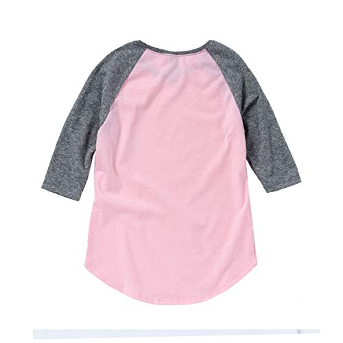 Disney Doc McStuffins - Group with Rainbows - Toddler and Youth Girls Raglan Graphic T-Shirt - Size Medium2