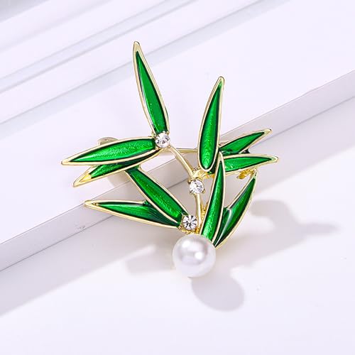 Image of Rhinestone Flower Brooch 18K Gold Plated Flower Floral Brooch Elegant Pearl Lapel Pin Costume Jewelry Thanksgiving Day Birthday Wedding Gifts for Mom Wife