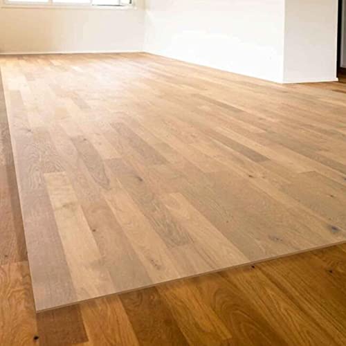 Esteras para sillas Protector Suelo Alfombra De Piso Transparente Estera De La Puerta del PVC 1,5mm Película Protectora De Suelo De Madera Alfombra Deslizante Impermeable,60-160cm de ancho Antidesliza