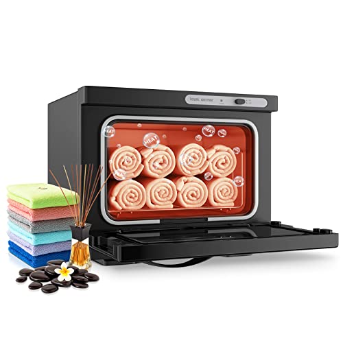 Utenzi Hot Black Towel Warmers, Professional 8L Capacity For Spa Salon Gym Hotel Home Use Hot Towel Cabinet, Towel Warmer For Facials, Barber, Salon, Upgrade Fast Heating Aluminum Interior #TOP23