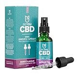 BeYou CBD Oil - 4800mg CBD Drops & Spray - High Strength CBD with MCT Oil - Lab Tested, No THC - Berry Flavour - 30ml - Soothes Stress, Anxiety, Sleep, Aches & Pains