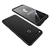 Produktbild JMGoodstore Huawei Honor 7X Hülle+Panzerglas Displayschutzfolie,3 in 1 Ultra Dünn 360 Full Body Schutz Schutzhülle Anti-Kratzer Stoßfest Hart PC Skin Rückdeckel Glatte Rückseite Bumper Schwarz